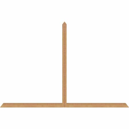 Ekena Millwork Portland Timber Gable Bracket, Western Red Cedar, 108"W x 72"H x 3 1/2"D x 3 1/2"F, 16/12 Pitch GBW108X72X0404POR00SWR